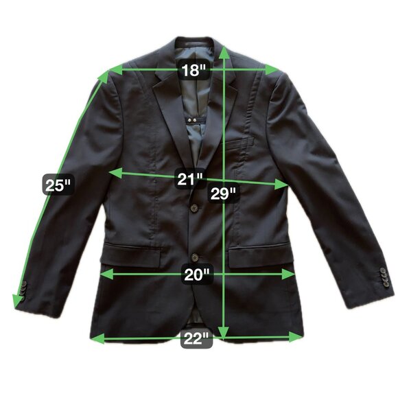 H&M Other - Men’s H&M Black Slim Fit Suit Jacket & Pants Set 40R / 33x26